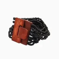 Браслет плетёный 20х5 см, цв. чёрный