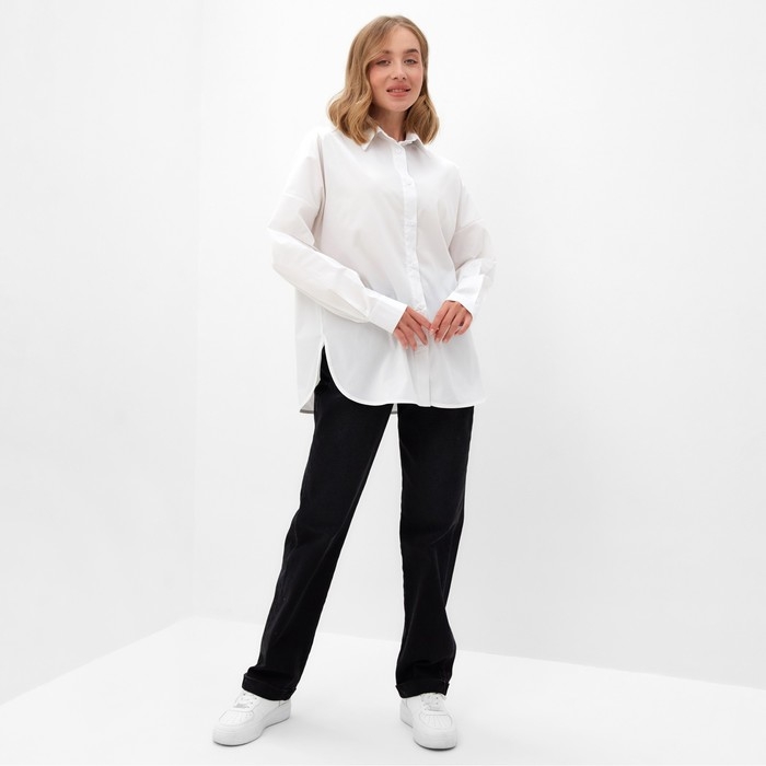 Блузка женская MINAKU: Casual Collection цвет белый, р-р 50 Блузка женская MINAKU: Casual Collection цвет белый, р-р 50