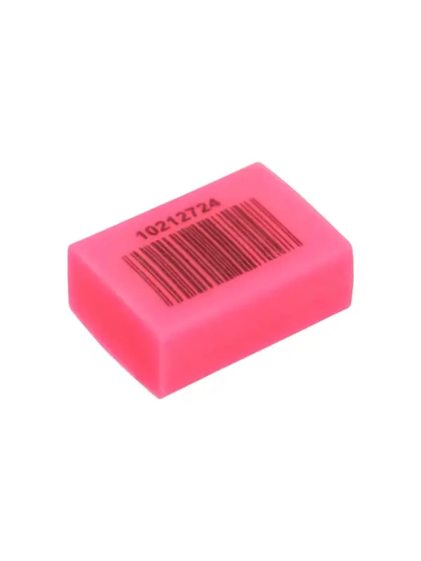 Набор ластиков 5 штук прямоугольных НЕОН розовый (штрихкод на штуке)