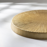 Тарелка &laquo;Кувшинка&raquo;, d=21 см, цвет золотой