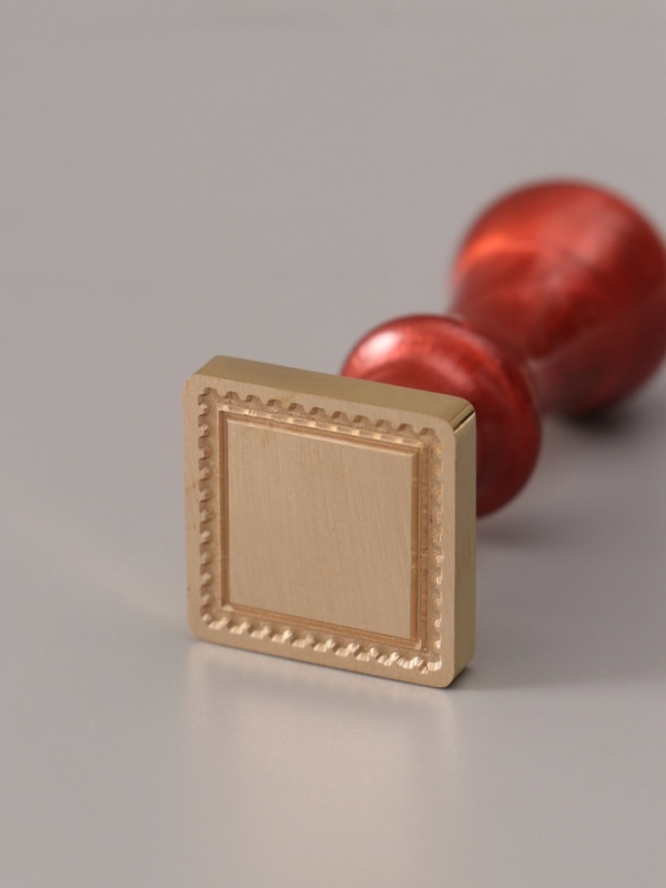 Печать для сургуча с пластиковой ручкой Печать для сургуча с пластиковой ручкой "Рамка в виде марки" 6,3х2,5х2,5 см