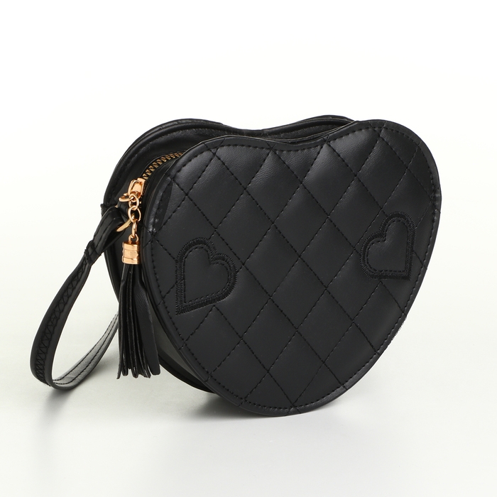 Сумка детская для девочки на молнии &laquo;Выбражулька&raquo;, цвет чёрный