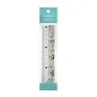 Линейка 15 см HappyGraphix "Веселые панды", с антискользящими вставками