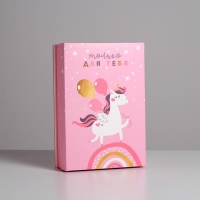 Коробка подарочная складная, упаковка, «Единорог», 30 х 20 х 9 см Коробка подарочная складная, упаковка, «Единорог», 30 х 20 х 9 см