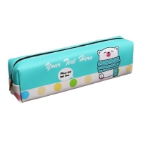 Пенал школьный "Зверюшка", на молнии, синий Пенал школьный "Зверюшка", на молнии, синий