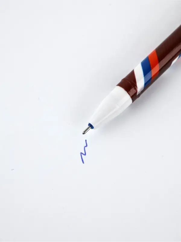 Ручка пластик пиши-стирай с колпачком "С Днём Защитника Отечества", синяя паста, 0,5 мм