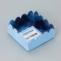 Коробка для печенья, &laquo;Настоящему мужчине&raquo;, 7&times;7&times;3 см