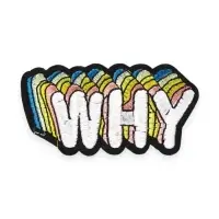 Термоаппликация Why, 8.5&times;4 см, разноцветная