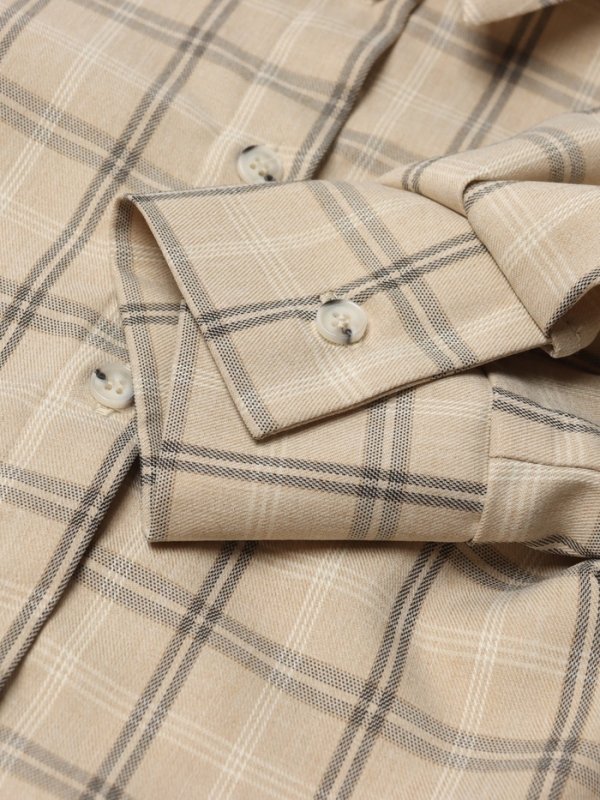 Комплект женский (блузка, шорты) MINAKU: Casual Collection цвет бежевый клетка, размер 44