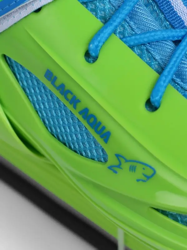 Коньки детские раздвижные BlackAqua, р. 26-29, для фитнеса, зелёные, синие