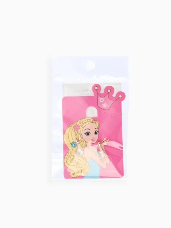 Серьги детские "Выбражулька" как у мамы, стразик, цвет белый в золоте