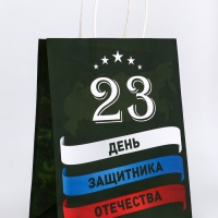 Пакет подарочный крафт "С 23 Февраля!" 21 х 11 х 27 См Пакет подарочный крафт "С 23 Февраля!" 21 х 11 х 27 См