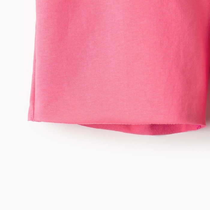Комплект для девочки (футболка, шорты) MINAKU цвет розовый, рост 122