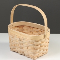 Корзина плетёная, 23&times;16&times;12 см, ручка h=12 см, ива, натуральный цвет