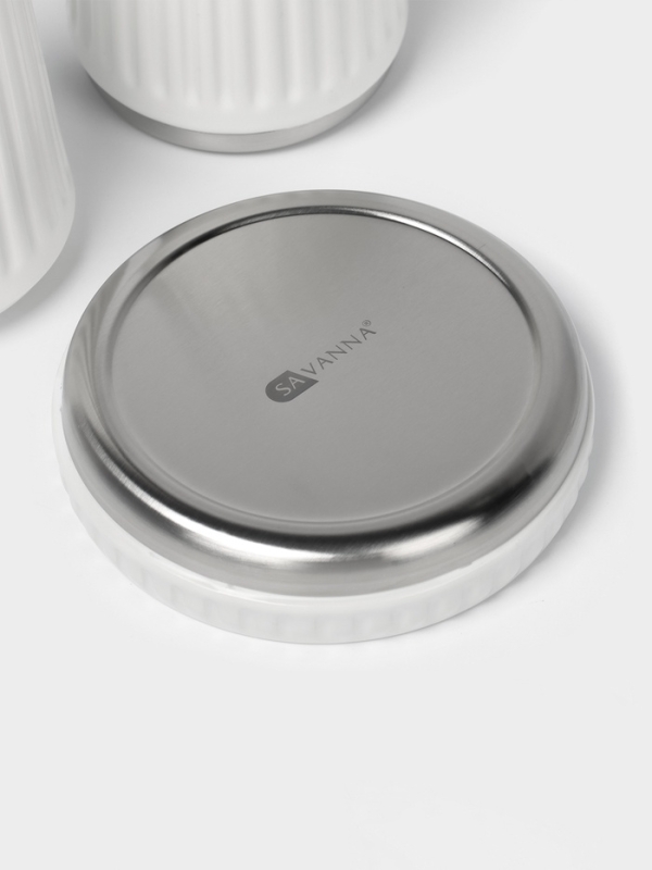 Набор для ванной "Хром" 3 предмета (дозатор для мыла, стакан, мыльница)