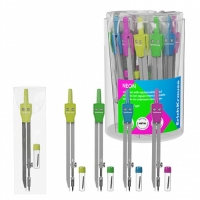 Циркуль металлический ErichKrause "Neon", 135мм, со сменным грифелем, PVC чехол, микс Циркуль металлический ErichKrause "Neon", 135мм, со сменным грифелем, PVC чехол, микс