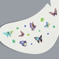 Татуировка для лица и тела &laquo;Веснушки. Бабочки&raquo;, 1 шт., зелёный