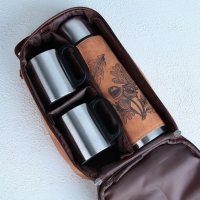 Набор &laquo;Листья&raquo;: термос 500 мл, кружка 2 шт