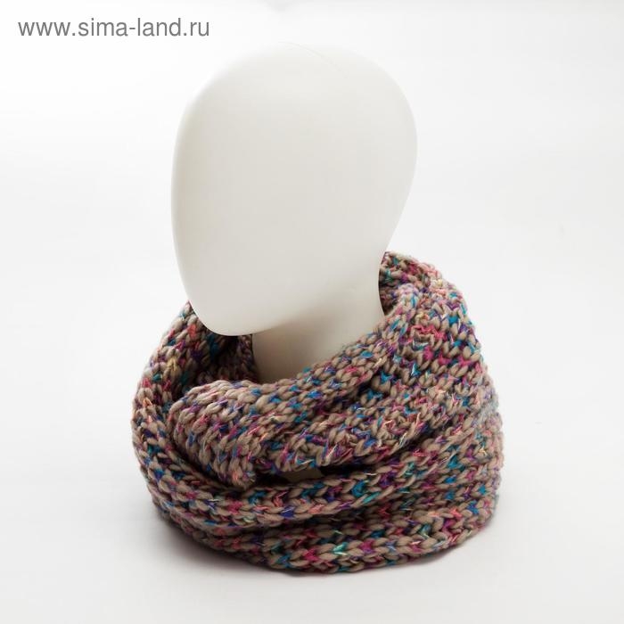 Снуд MINAKU, цвет бежево-бордовый, 75х25 см Снуд MINAKU, цвет бежево-бордовый, 75х25 см