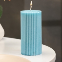 Свеча-цилиндр с гранями, 5х10 см, нива, 6 ч Свеча-цилиндр с гранями, 5х10 см, нива, 6 ч