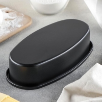 Форма для выпечки &laquo;Кекс&raquo;, 23&times;12&times;5,5 см, антипригарное покрытие, цвет чёрный