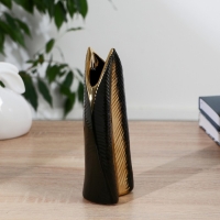 Ваза керамика настольная "Кэнди" 20 см, чёрный