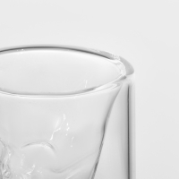 Стопка - шот стеклянный с двойными стенками &laquo;Череп&raquo;, 35 мл, 4,5&times;5,2 см