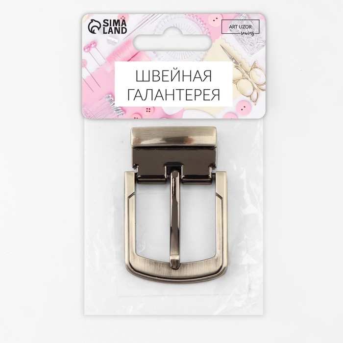 Пряжка для ремня, 5,7 &times; 4 см, 29 мм, цвет чёрный никель