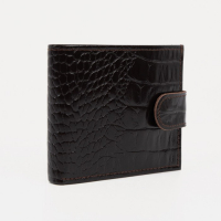 Портмоне мужское на кнопке, для купюр, для карт, для монет, цвет коричневый Портмоне мужское на кнопке, для купюр, для карт, для монет, цвет коричневый