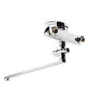 Смеситель для ванны ZEIN ZC2049, излив 40 см, картридж 35 мм, с душевым набором, хром Смеситель для ванны ZEIN ZC2049, излив 40 см, картридж 35 мм, с душевым набором, хром