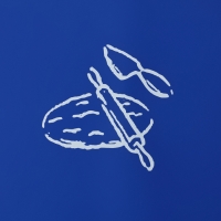 Коврик для выпечки с разметкой Доляна &laquo;Эрме&raquo;, силикон, 40&times;30 см, цвет синий