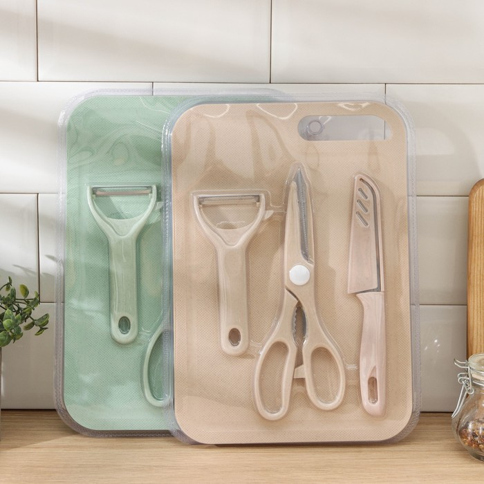 Набор кухонных принадлежностей &laquo;Для кухни&raquo;, 4 в 1, цвет МИКС