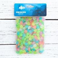 Декоративные камни для аквариума, светящиеся, 8-11 мм, 200 г, микс