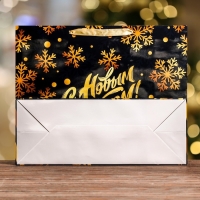 Новый год. Пакет ламинированный горизонтальный "Снежинки",49 х 40 х 19 см.