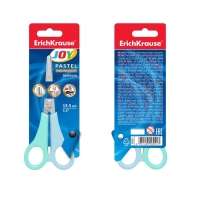 Ножницы детские ErichKrause Joy Pastel, 13.5 см, с закруглёнными концами лезвий и линейкой, блистер, МИКС Ножницы детские ErichKrause Joy Pastel, 13.5 см, с закруглёнными концами лезвий и линейкой, блистер, МИКС