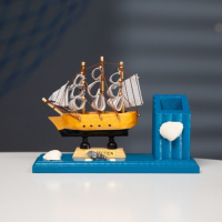 Набор настольный "Корабль" с карандашницей 15*5*11см, микс Набор настольный "Корабль" с карандашницей 15*5*11см, микс