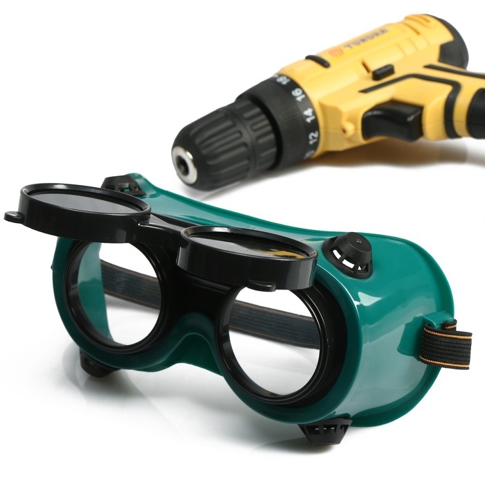 Очки защитные ТУНДРА, круглые, с затемненными стеклами Очки защитные ТУНДРА, круглые, с затемненными стеклами