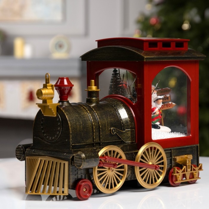 Светодиодная фигура «Паровоз» 31 × 24 × 15 см, пластик, батарейки ААх3 (не в комплекте), USB, свечение белое Светодиодная фигура «Паровоз» 31 × 24 × 15 см, пластик, батарейки ААх3 (не в комплекте), USB, свечение белое