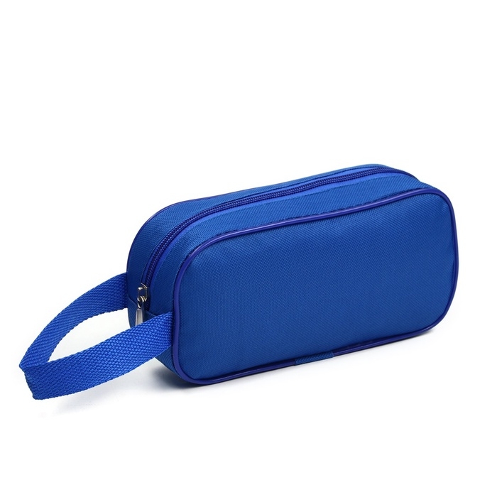 Сумка детская на молнии 22&times;11&times;1,5 см , Синий трактор