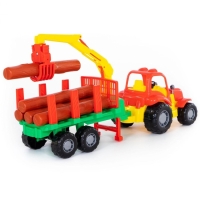 Трактор &laquo;Крепыш&raquo; с полуприцепом-лесовозом, МИКС