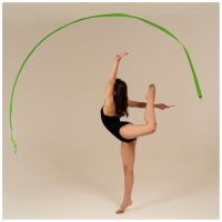Лента для художественной гимнастики с палочкой Grace Dance, 4 м, цвет зелёный