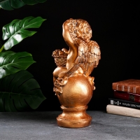 Фигура "Ангел с корзиной" бронза 19х20х42см