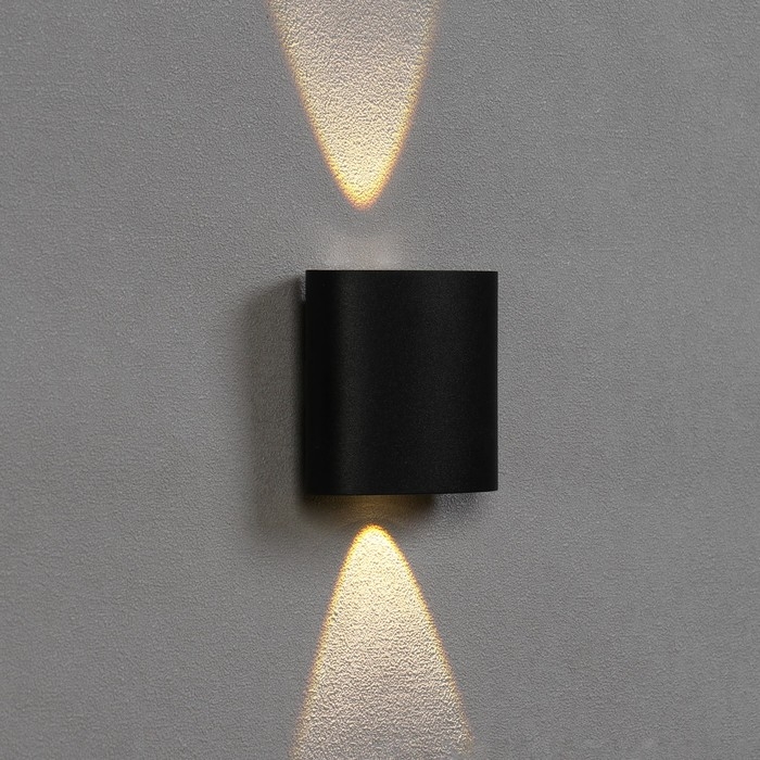 Светильник фасадный &laquo;Полусфера&raquo;, FSD-075, 2 Вт, 3000К, 1 луч, IP65, 220 В, пластик, черный   1008420