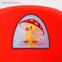 Горшок детский антискользящий &laquo;Комфорт&raquo; с крышкой, съёмная чаша, цвет красный