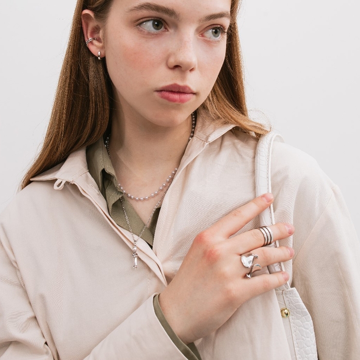 Кольцо «Тринити» гладкие линии, цвет серебро, безразмерное Кольцо «Тринити» гладкие линии, цвет серебро, безразмерное