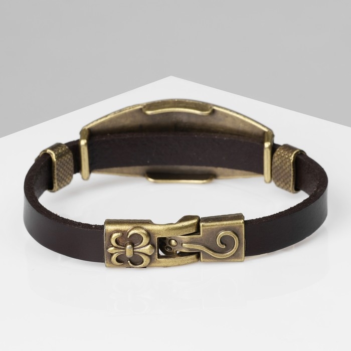 Браслет унисекс &laquo;Атлант&raquo; тигр, цвет коричневый с чернёным золотом, 22 см