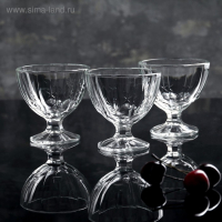 Набор стеклянных креманок для мороженого &laquo;Мальдивы&raquo;, 300 мл, 3 шт