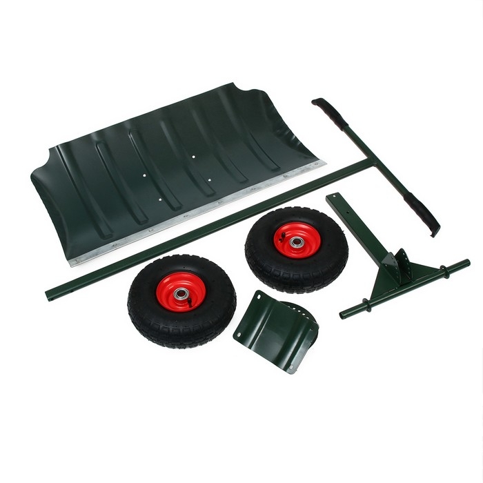 Движок металлический для уборки снега, на колёсах, ковш МИКС 430 × 750 мм, металлическая планка, металлическая ручка цвет МИКС Движок металлический для уборки снега, на колёсах, ковш МИКС 430 × 750 мм, металлическая планка, металлическая ручка цвет МИКС