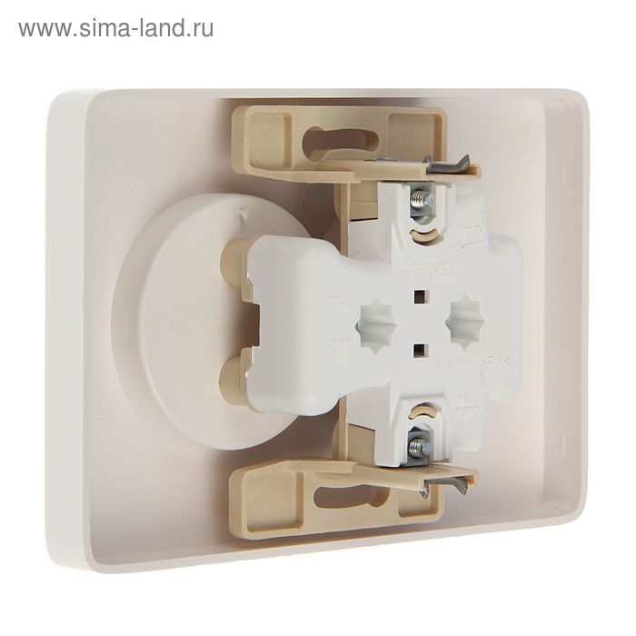 Розетка двойная SE Розетка двойная SE "Хит", 16 А, 250 В, встраиваемая, без з/к, IP21, белая, RS16-235-B