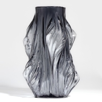 Ваза для цветов &laquo;Лючия&raquo; из прозрачного черного стекла 26,5 х 8 х 8 см